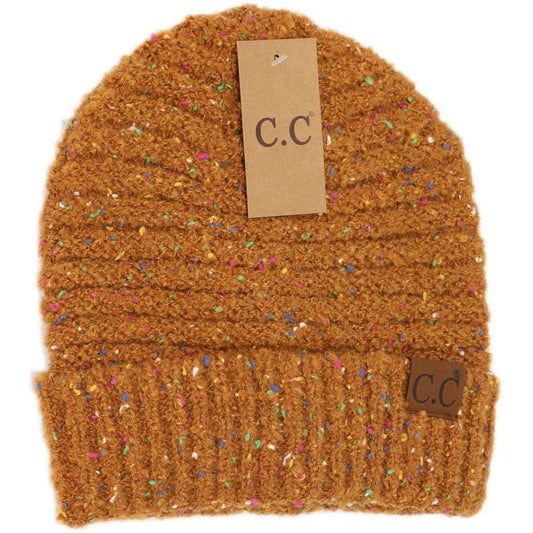 C.C. Confetti Boucle Knit Cuff Beanie