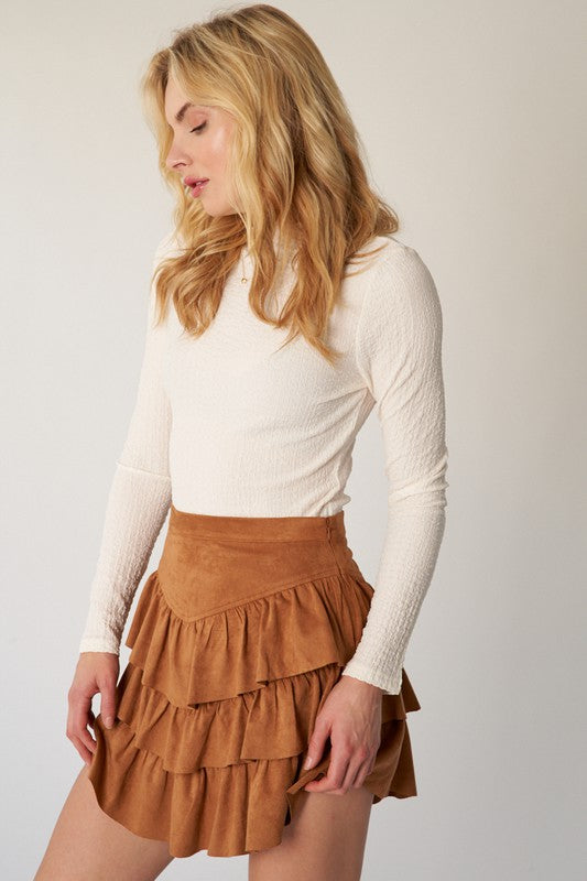 Textured Long Sleeve Top