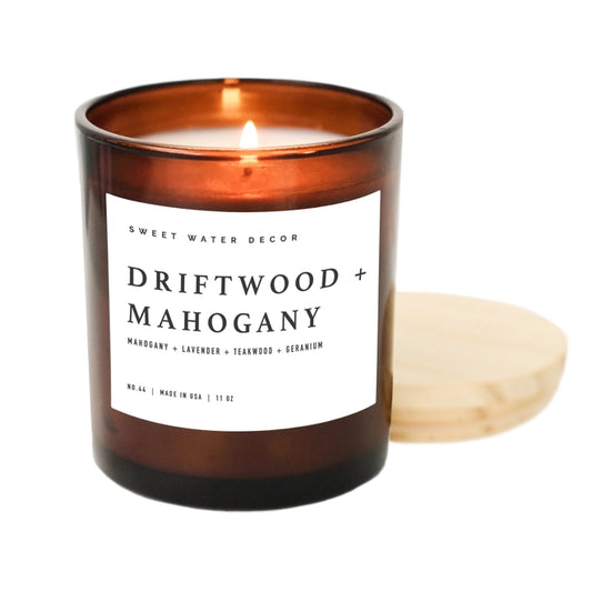 Driftwood & Mahogany 11oz Soy Candle