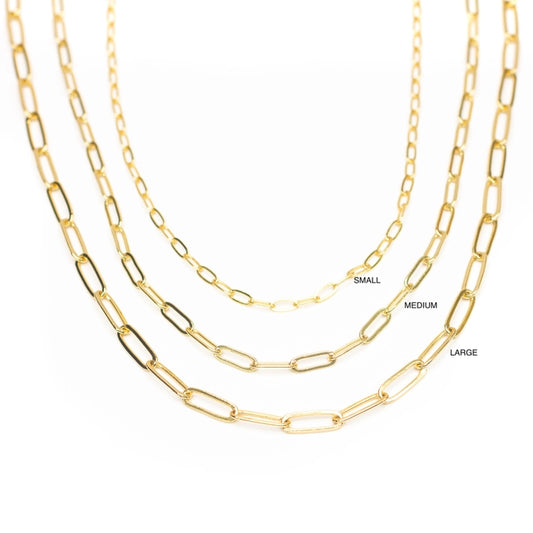 Gold Filled Medium Paper Clip Necklace