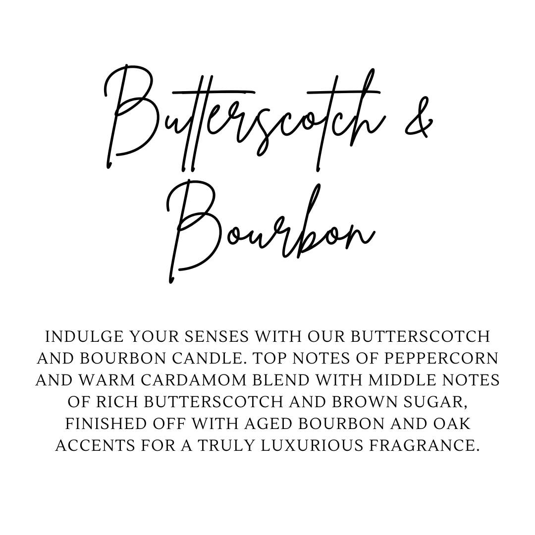 Butterscotch & Bourbon 8oz Soy Candle