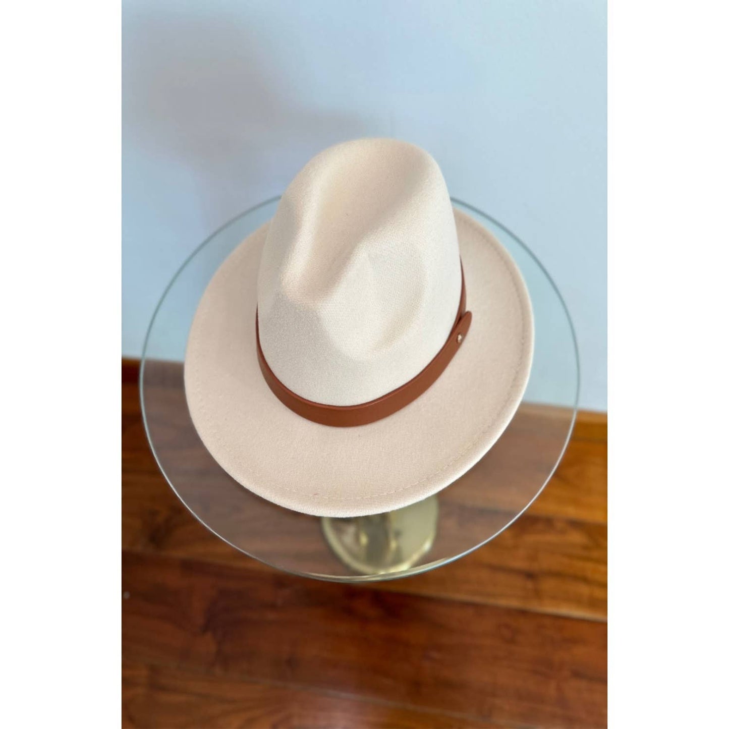 Wide Brim Fedora Hat w/ Suede Belt