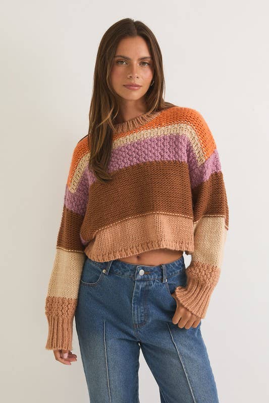 Round Neck Crop Sweater