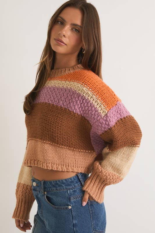 Round Neck Crop Sweater