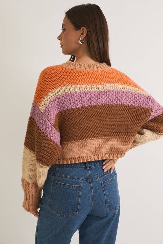 Round Neck Crop Sweater