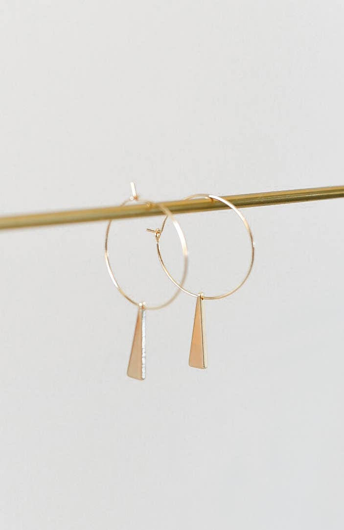 The Rachael 18k Gold Plated Hoop Earrings