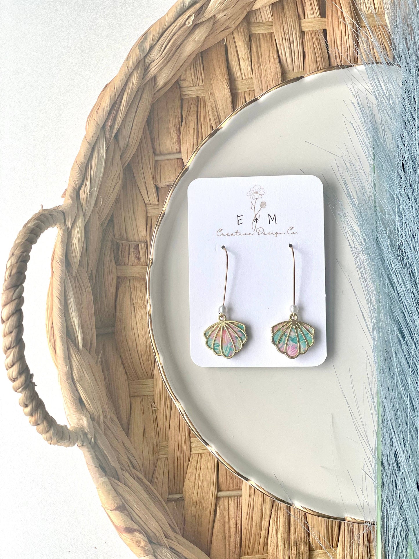 Vibrant Summer Shell Earrings
