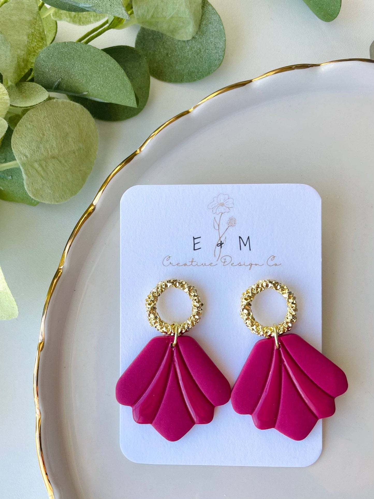 Pretty, Pink, and Sassy Clay Earrings