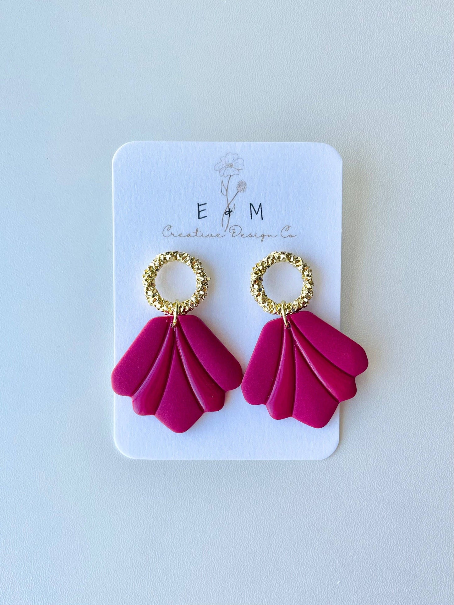 Pretty, Pink, and Sassy Clay Earrings