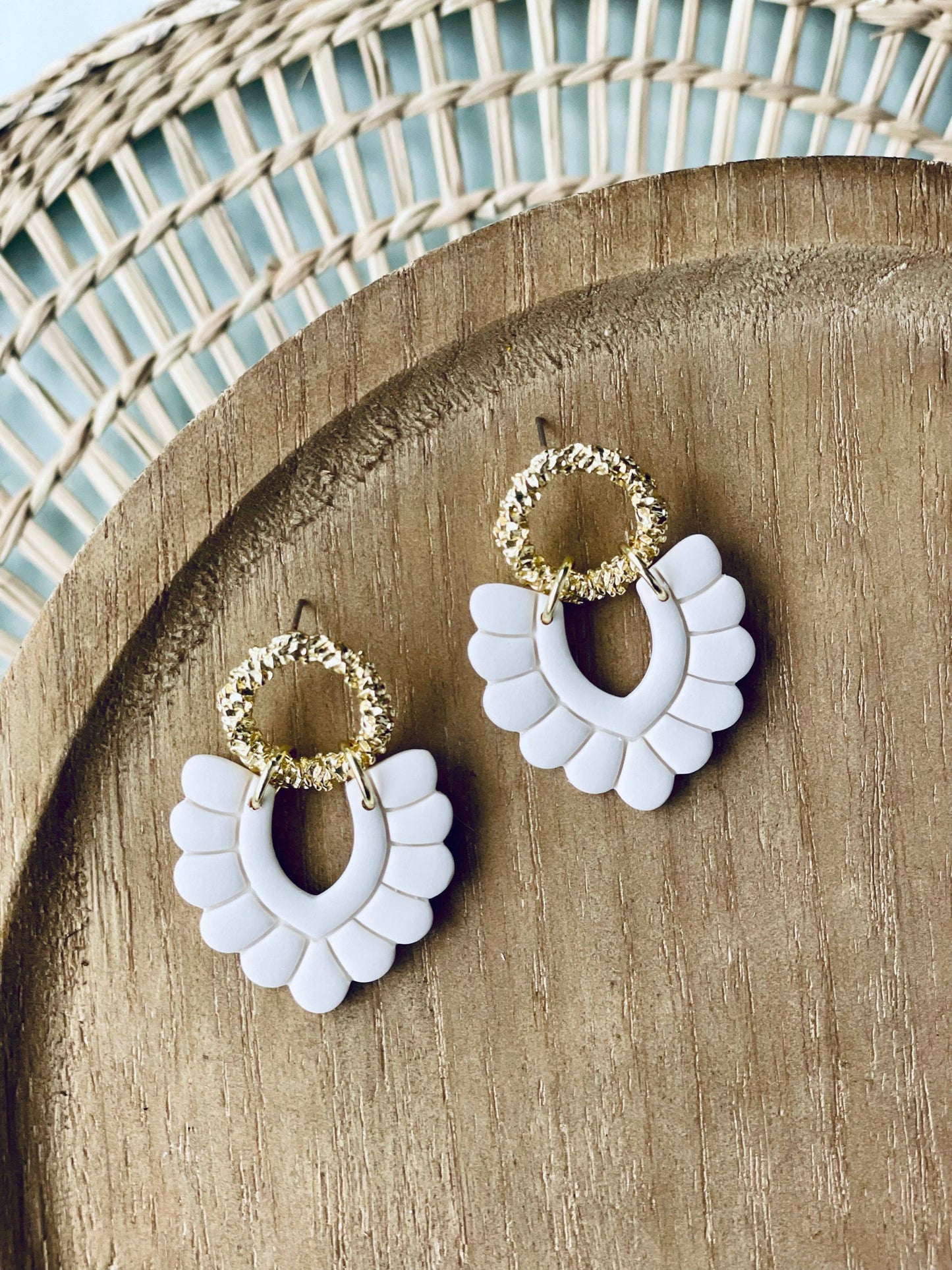 Bubby "V" Clay Earrings