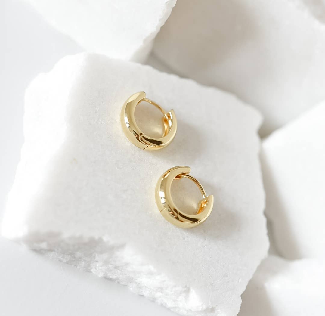 The Saranne 14k Gold Plated Chunky Hoop Earrings