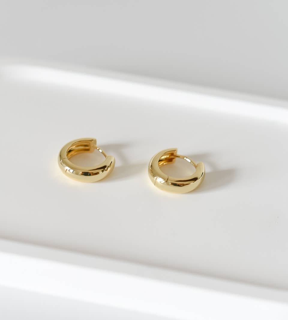 The Saranne 14k Gold Plated Chunky Hoop Earrings