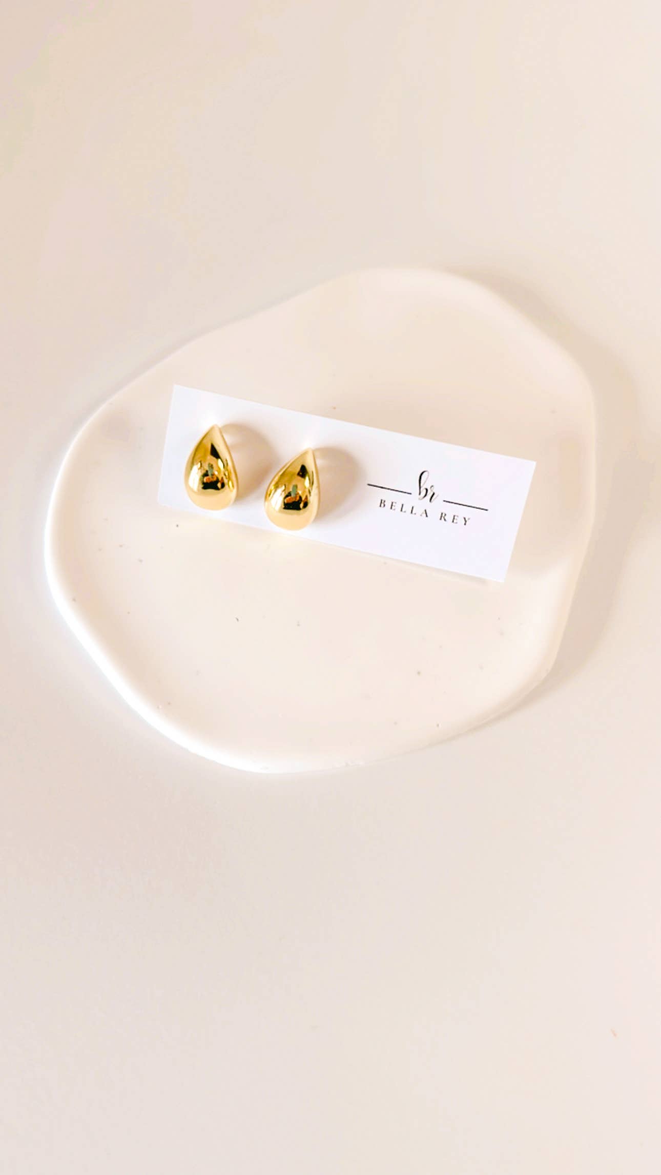 The Olivia Teardrop 18k Gold Plated Stud Earrings
