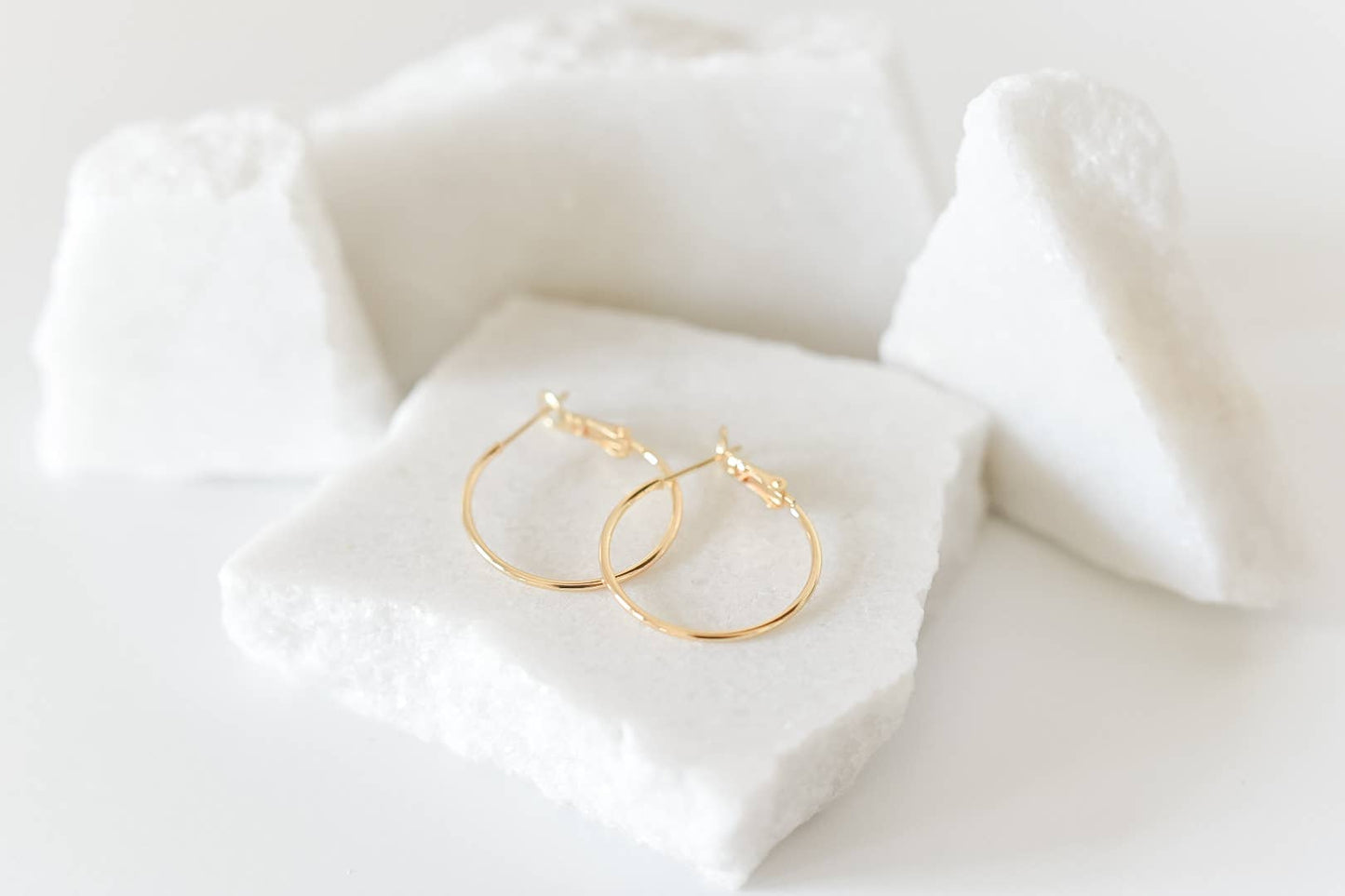 The Michelle 25mm 18k Gold Plated Hoop Earrings