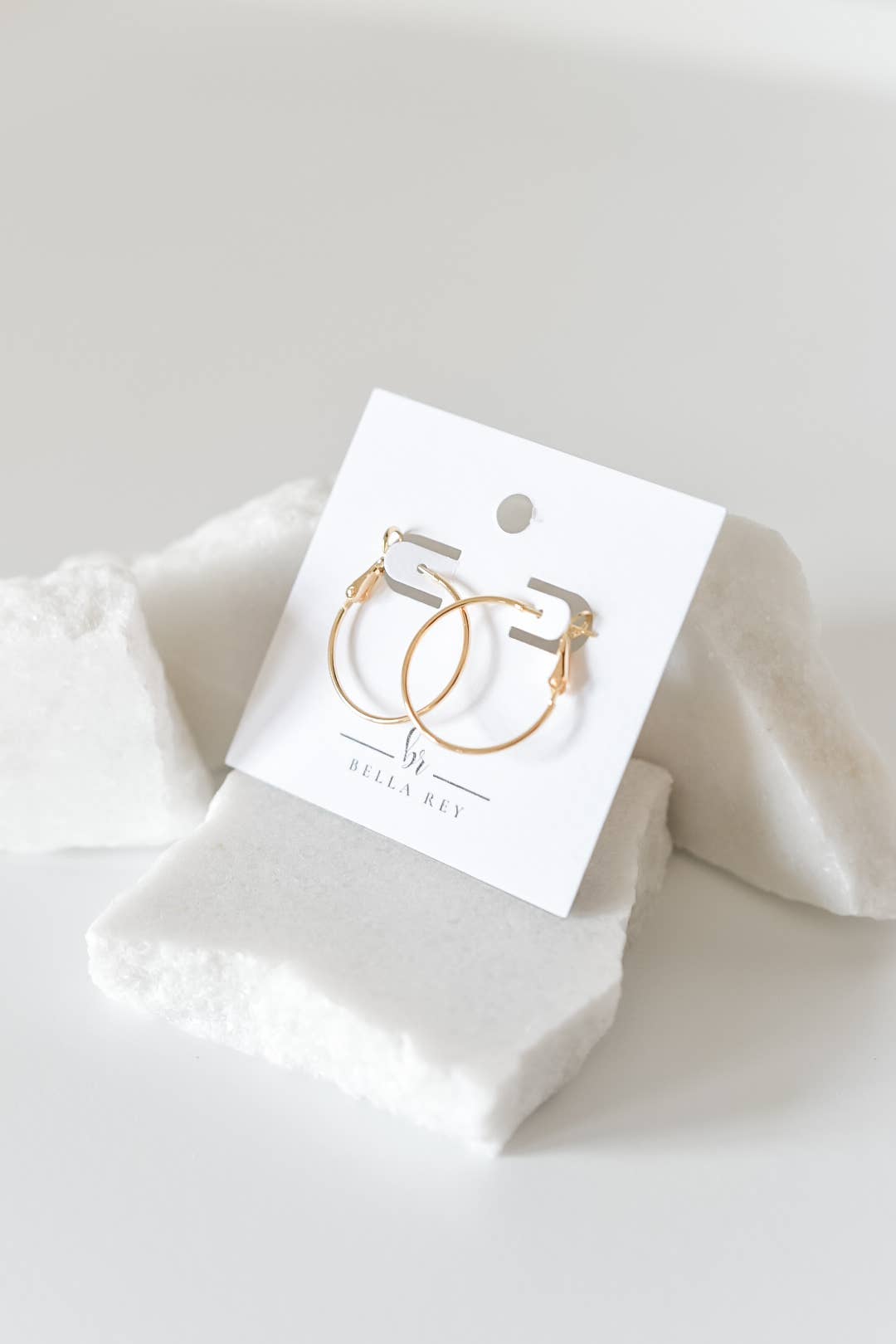 The Michelle 25mm 18k Gold Plated Hoop Earrings