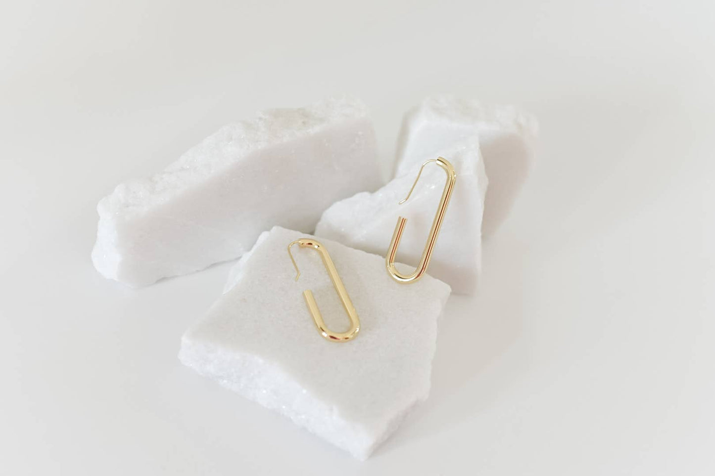 The Oliver 14k Gold Plated Oval Hoop Earrings