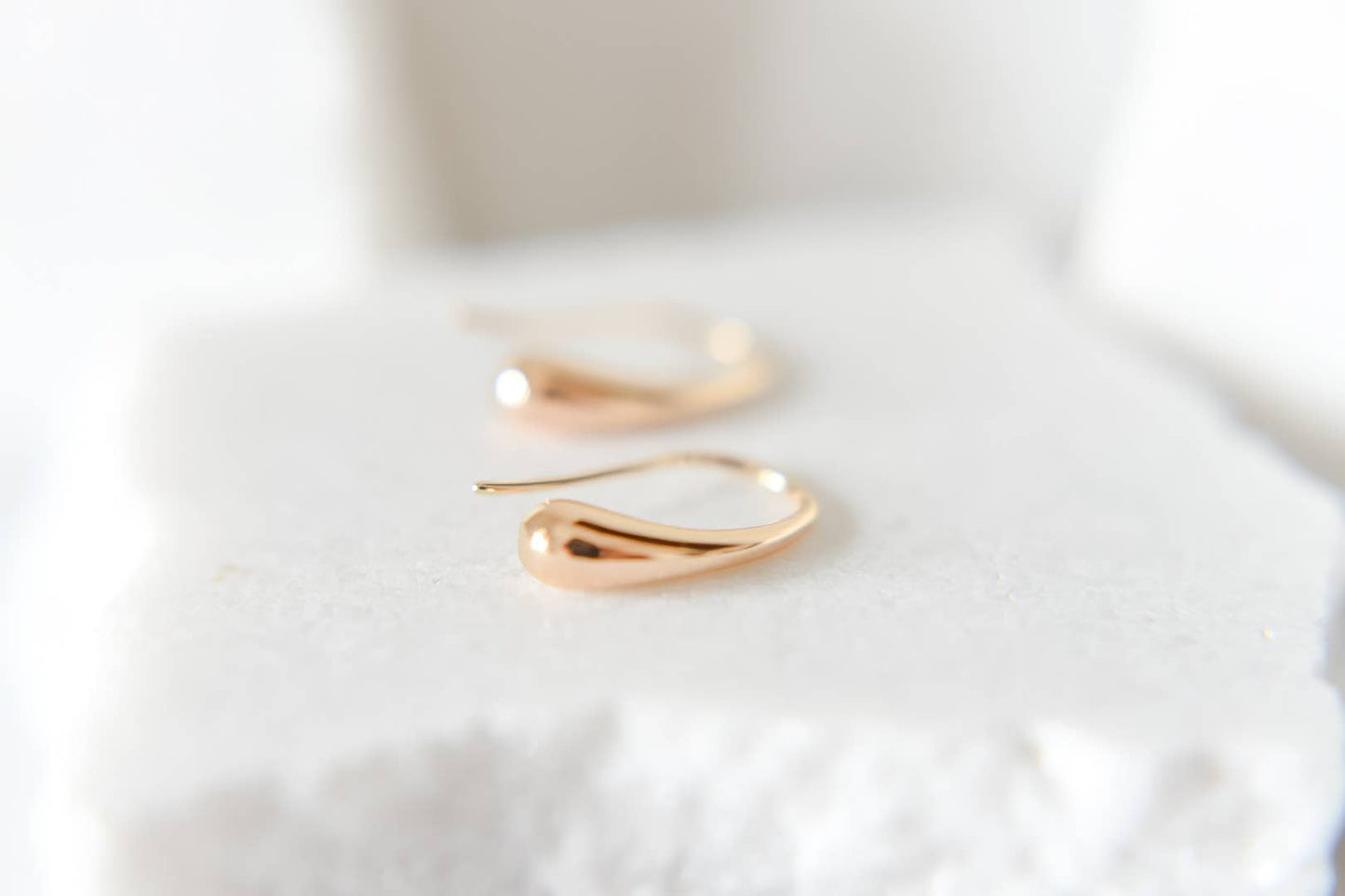 The Aspen 18k Gold Plated Teardrop Hoop Earrings