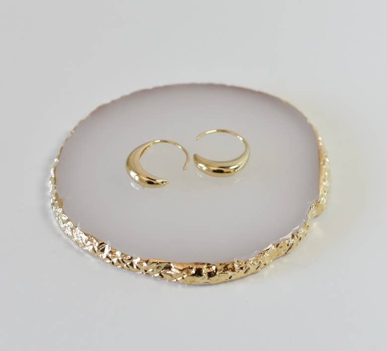 The Audrey 18k Gold Plated Teardrop Hoop Earrings