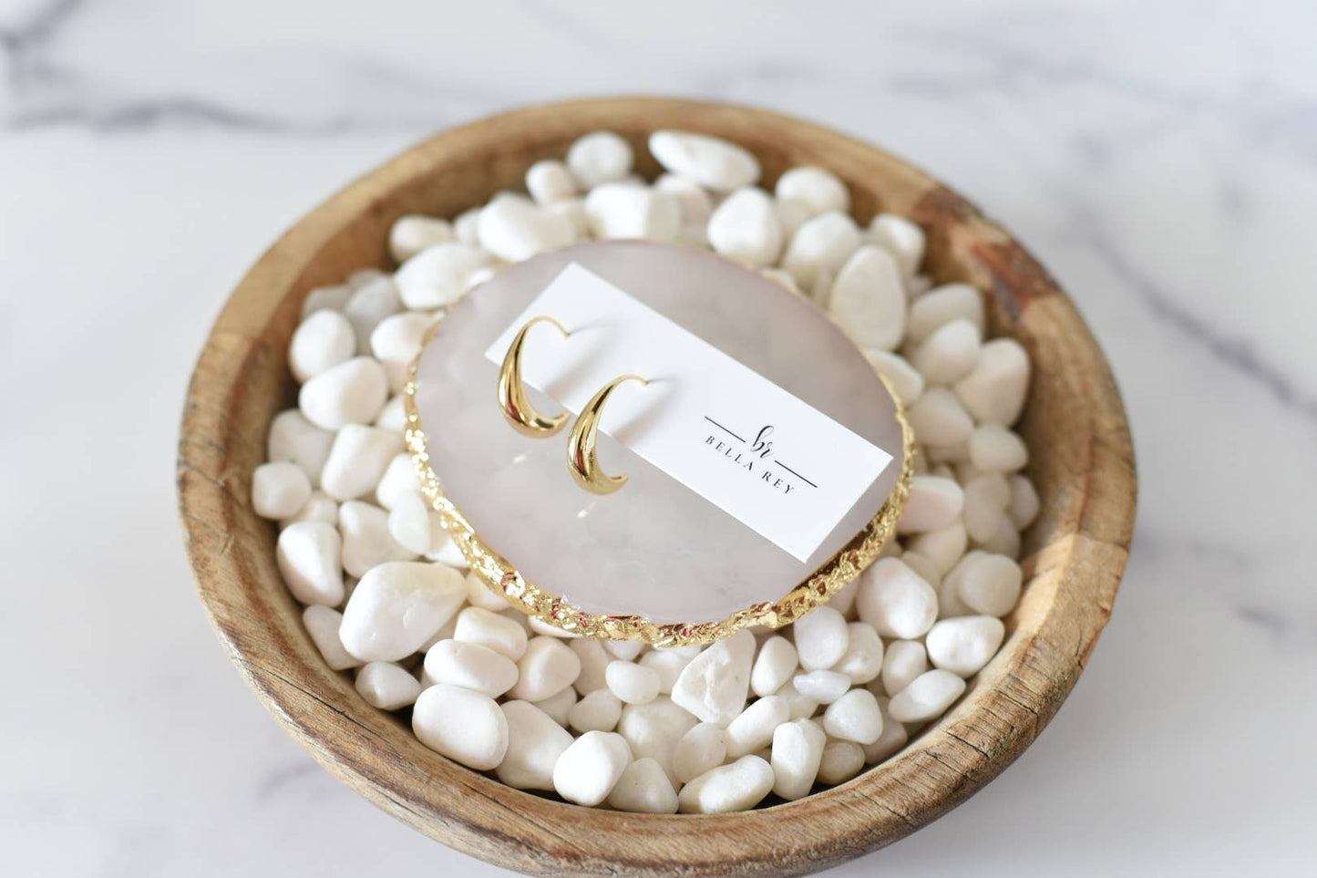 The Audrey 18k Gold Plated Teardrop Hoop Earrings