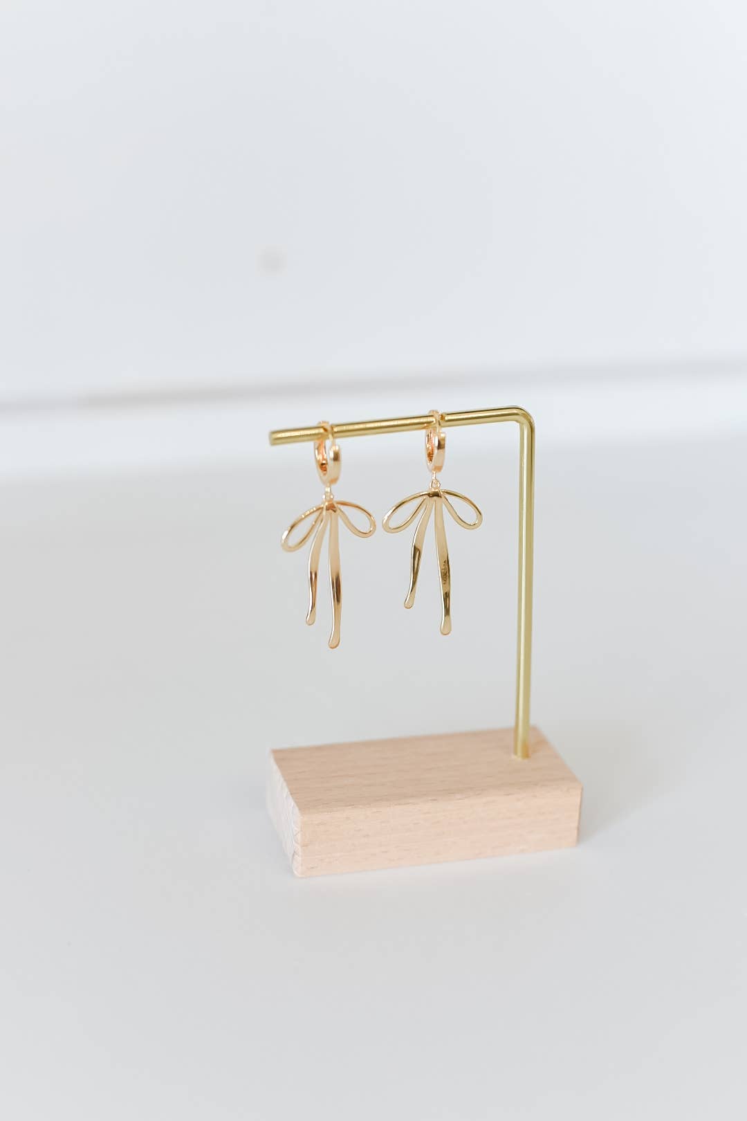 The Daisy 18k Gold Plated Bow Hoop Earrings