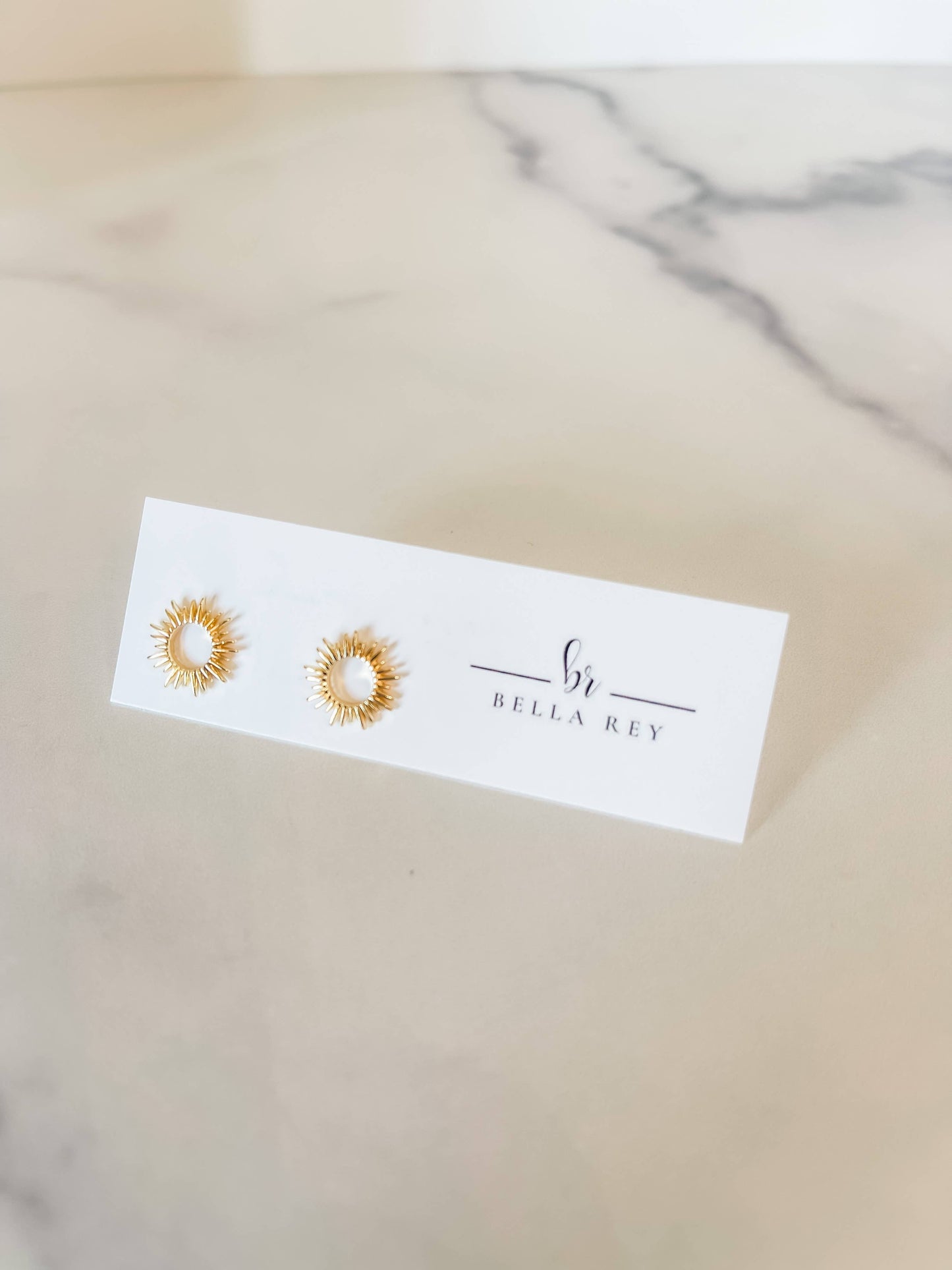 The Ruby 18k Gold Plated Stud Earrings