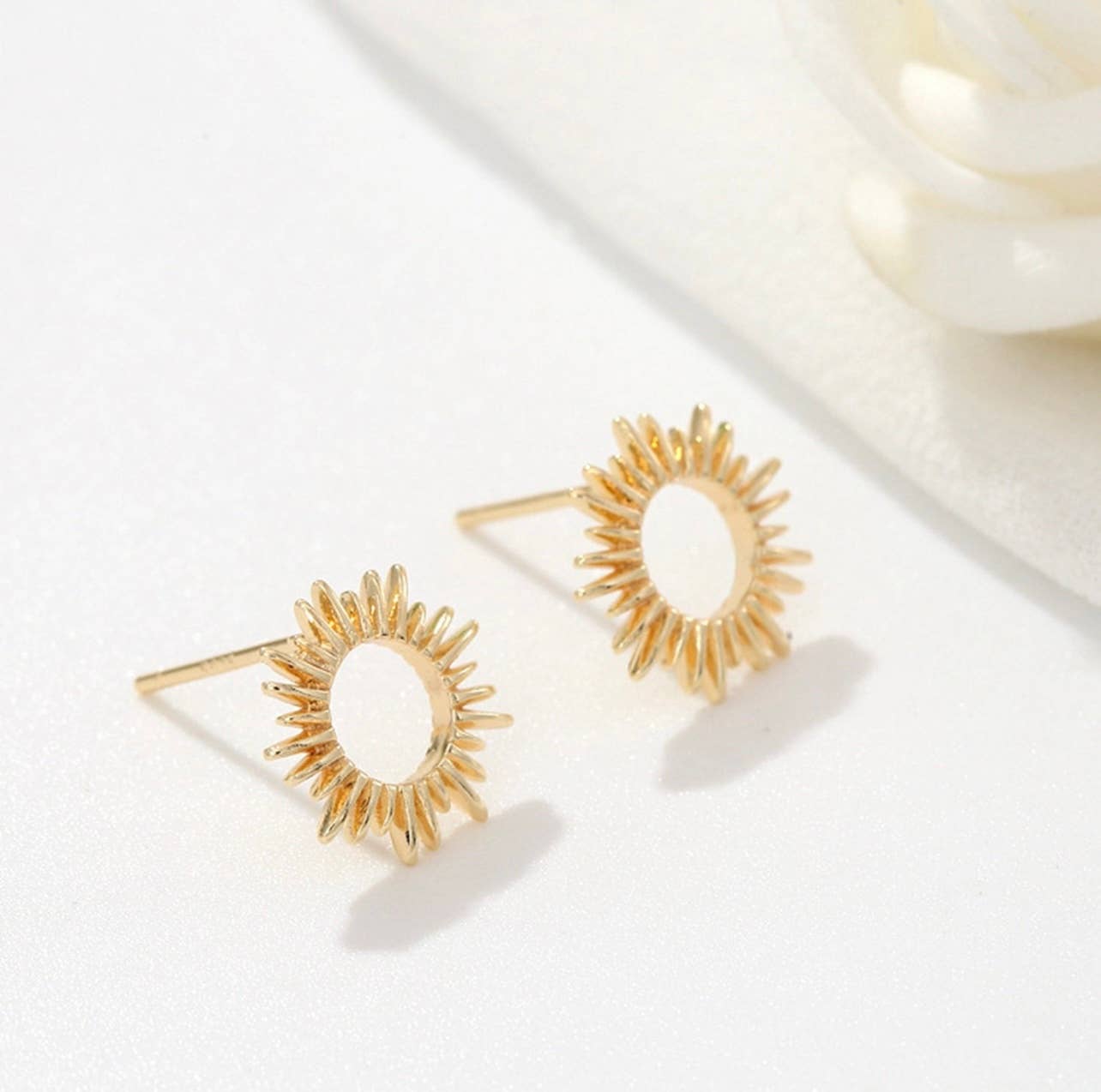 The Ruby 18k Gold Plated Stud Earrings