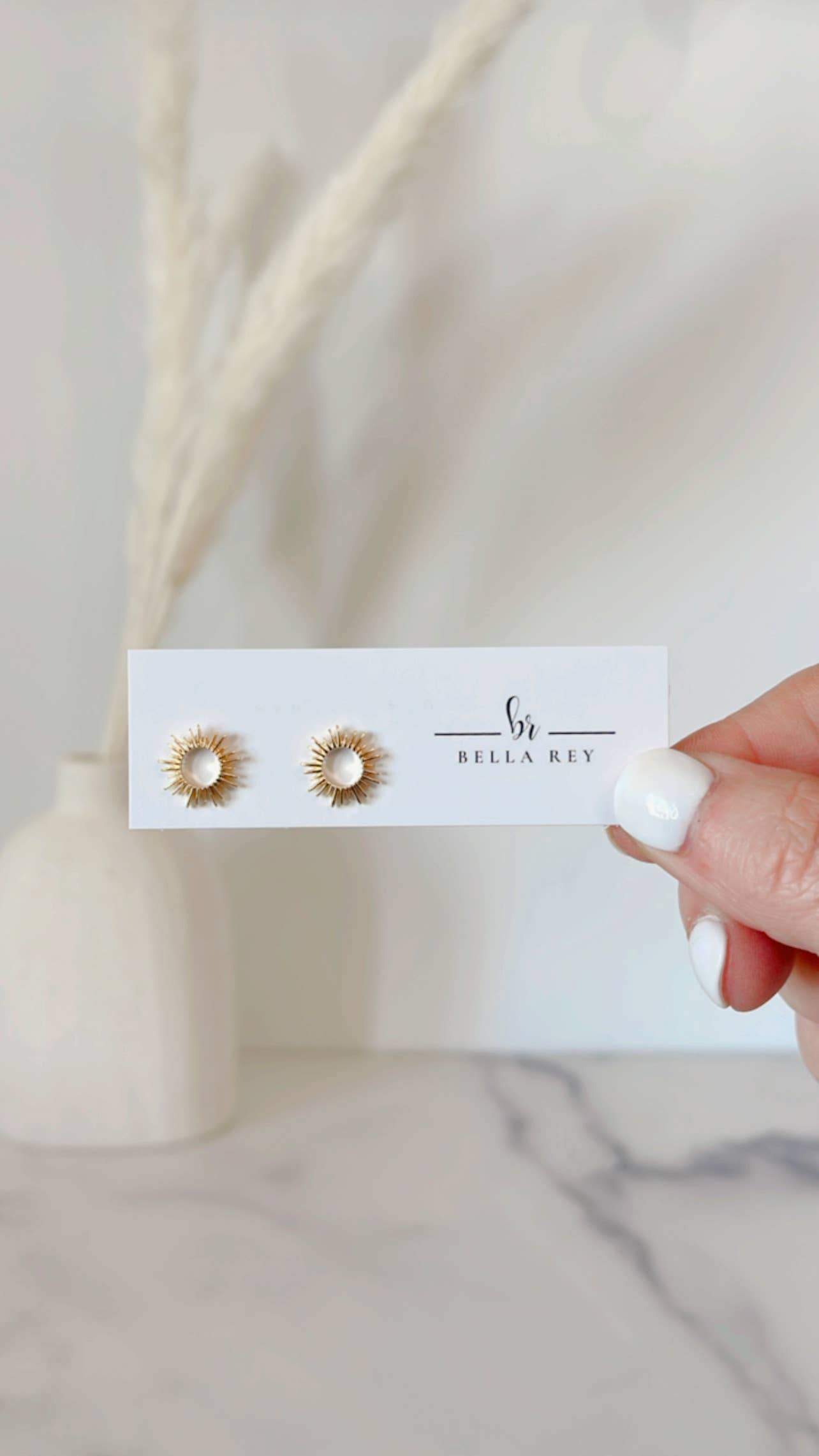 The Ruby 18k Gold Plated Stud Earrings