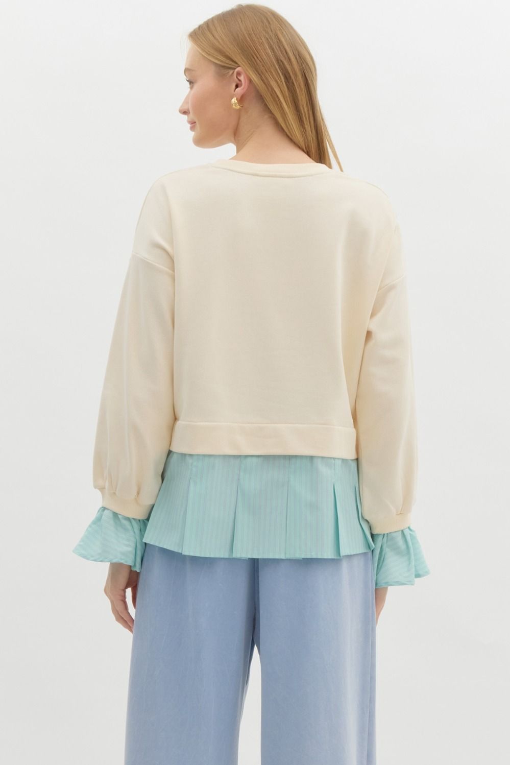 Long Sleeve Twofer Pullover