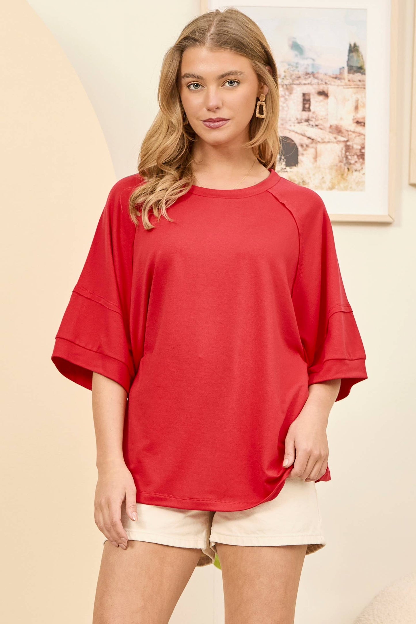 Oversized Relaxed Fit Terry Top