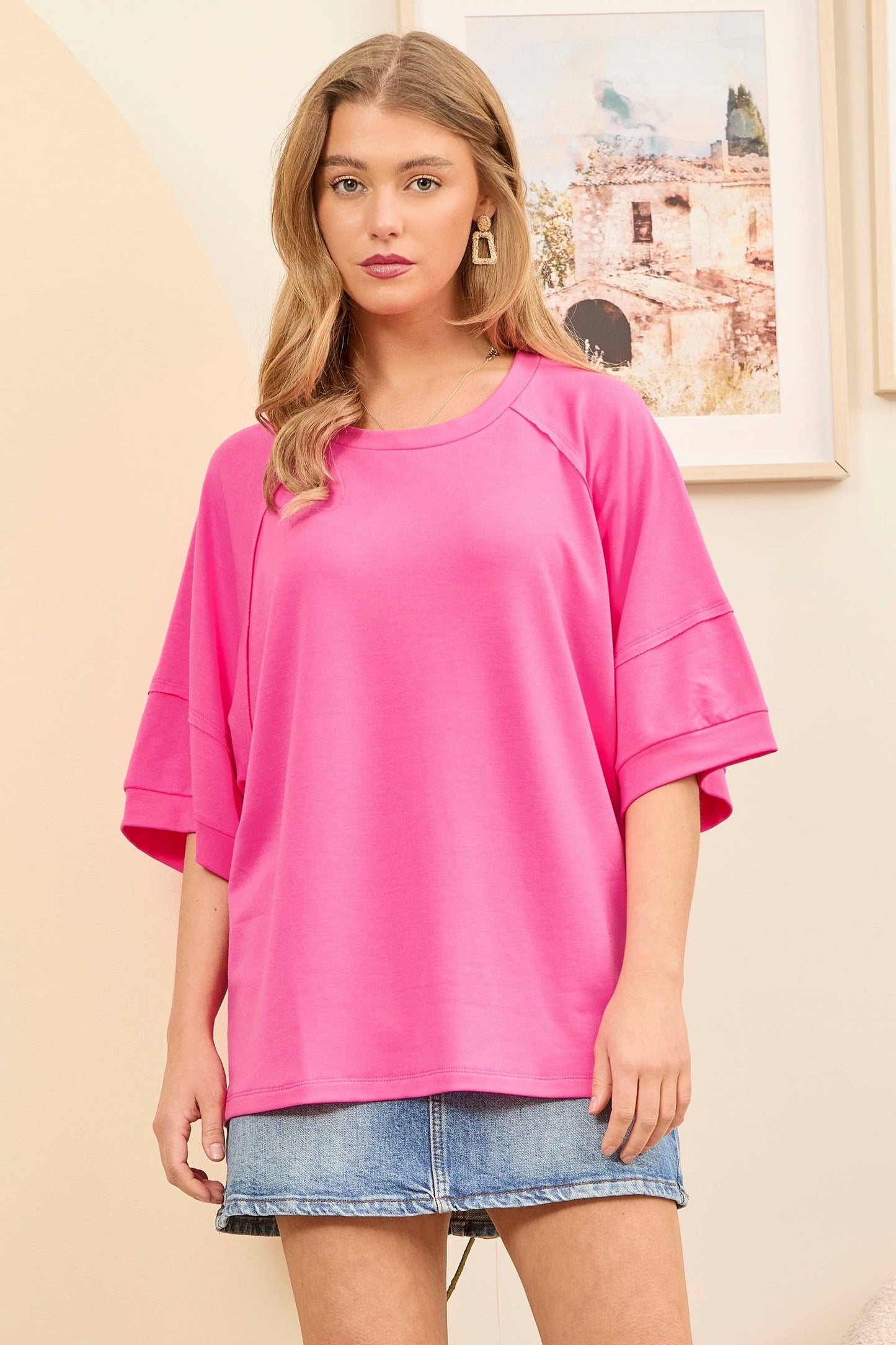 Oversized Relaxed Fit Terry Top