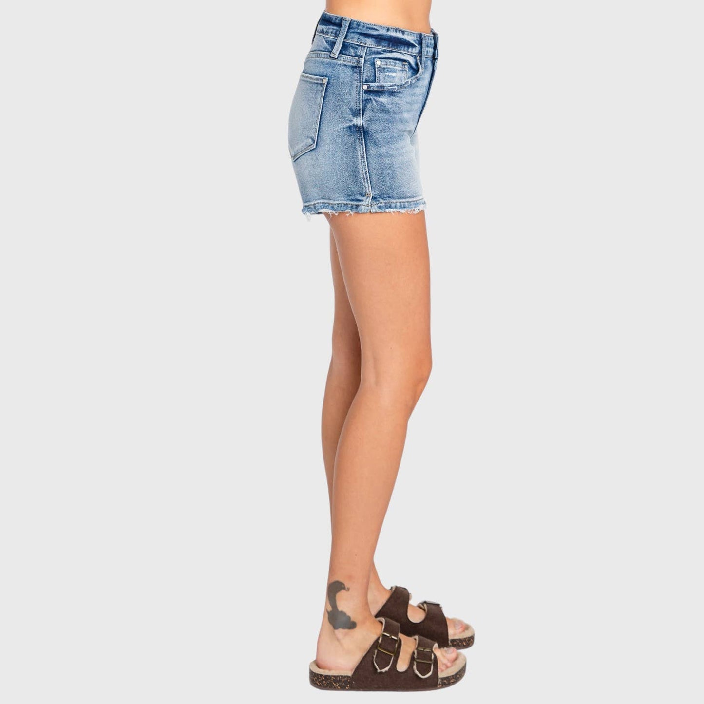 High Rise Comfort Shorts w/ Finished Hem