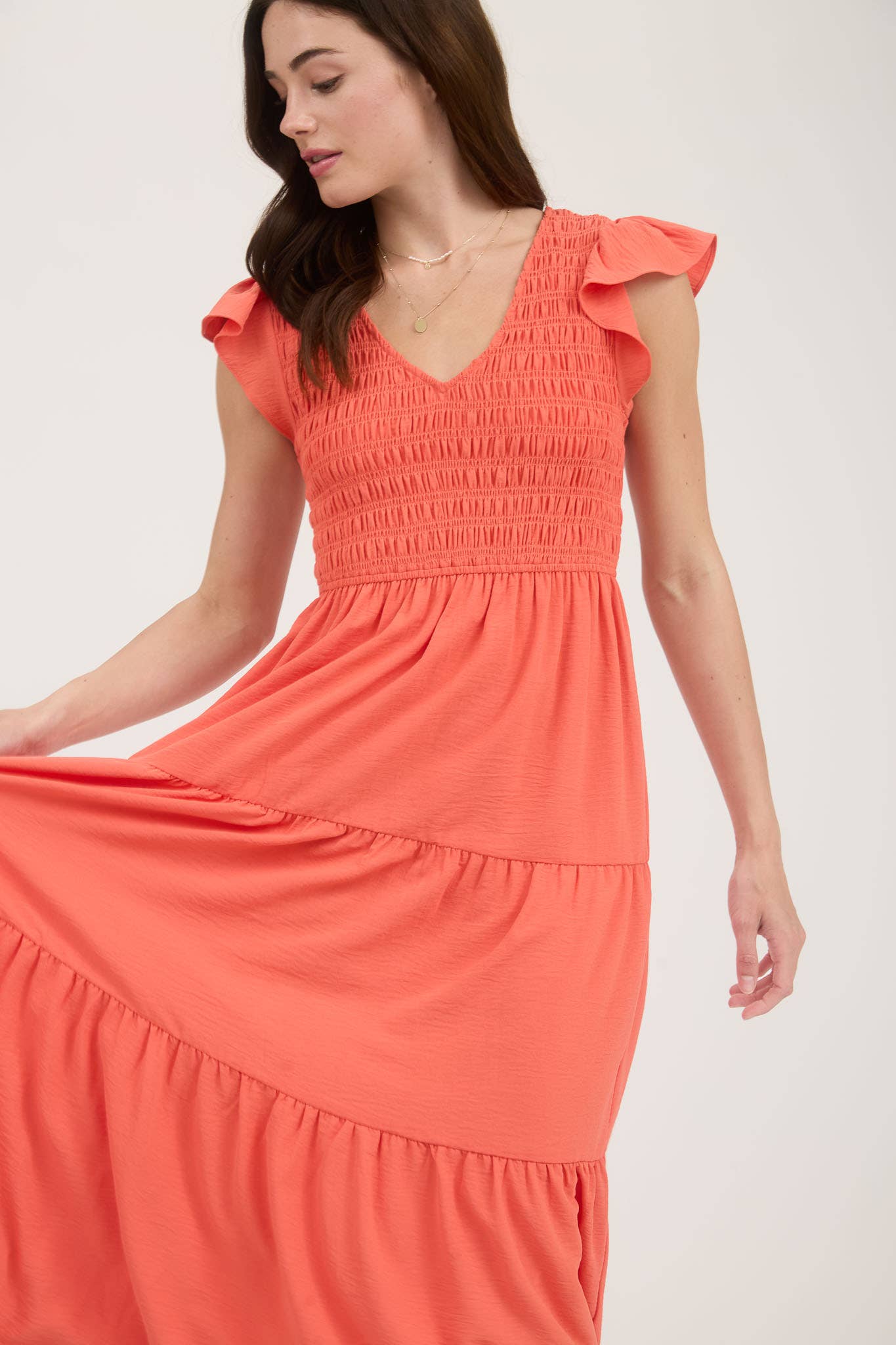 Flutter Sleeve Maxi Dress
