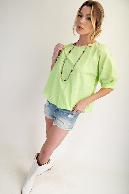 Parachute Bubble Woven Top