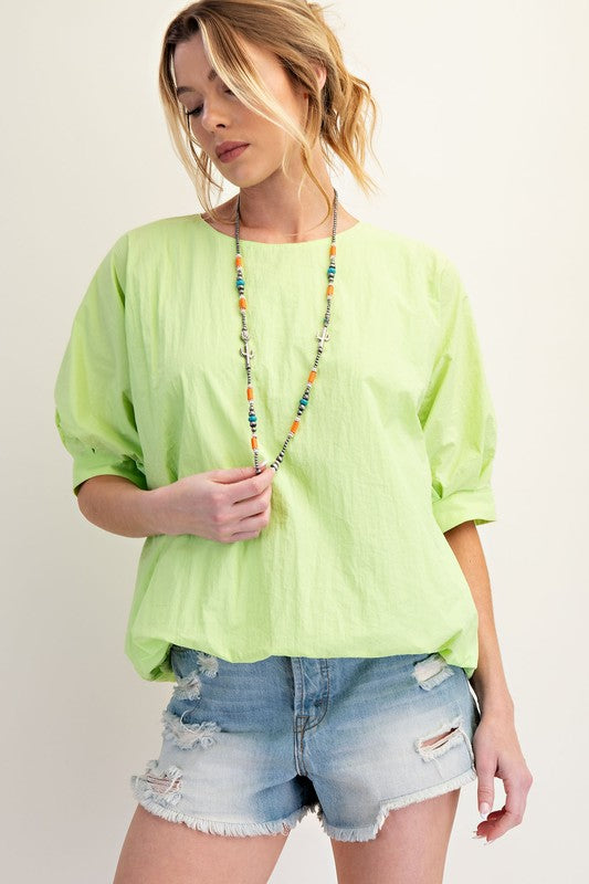 Parachute Bubble Woven Top