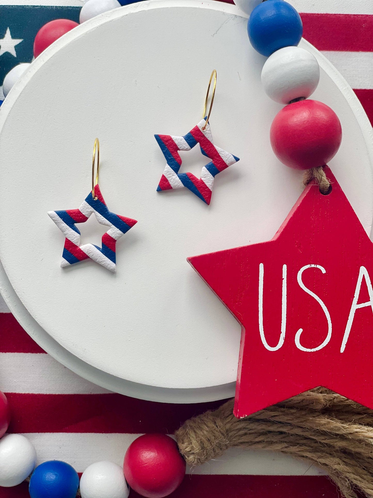Stripes & Bright Star Hoops