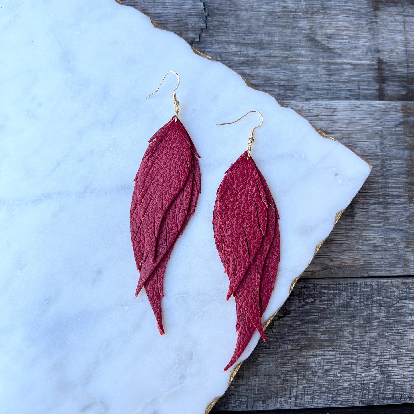 Wings of an Angel Leather Earrings