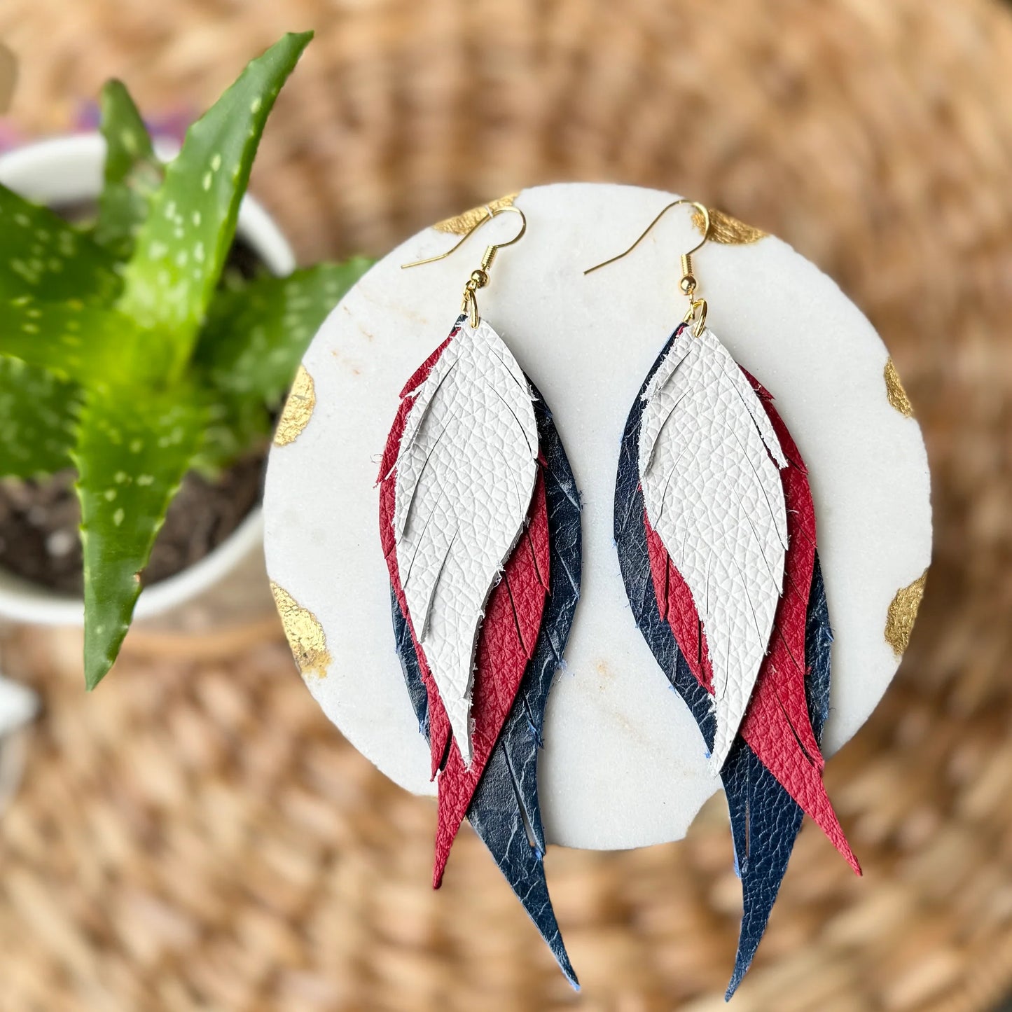Wings of an Angel Leather Earrings