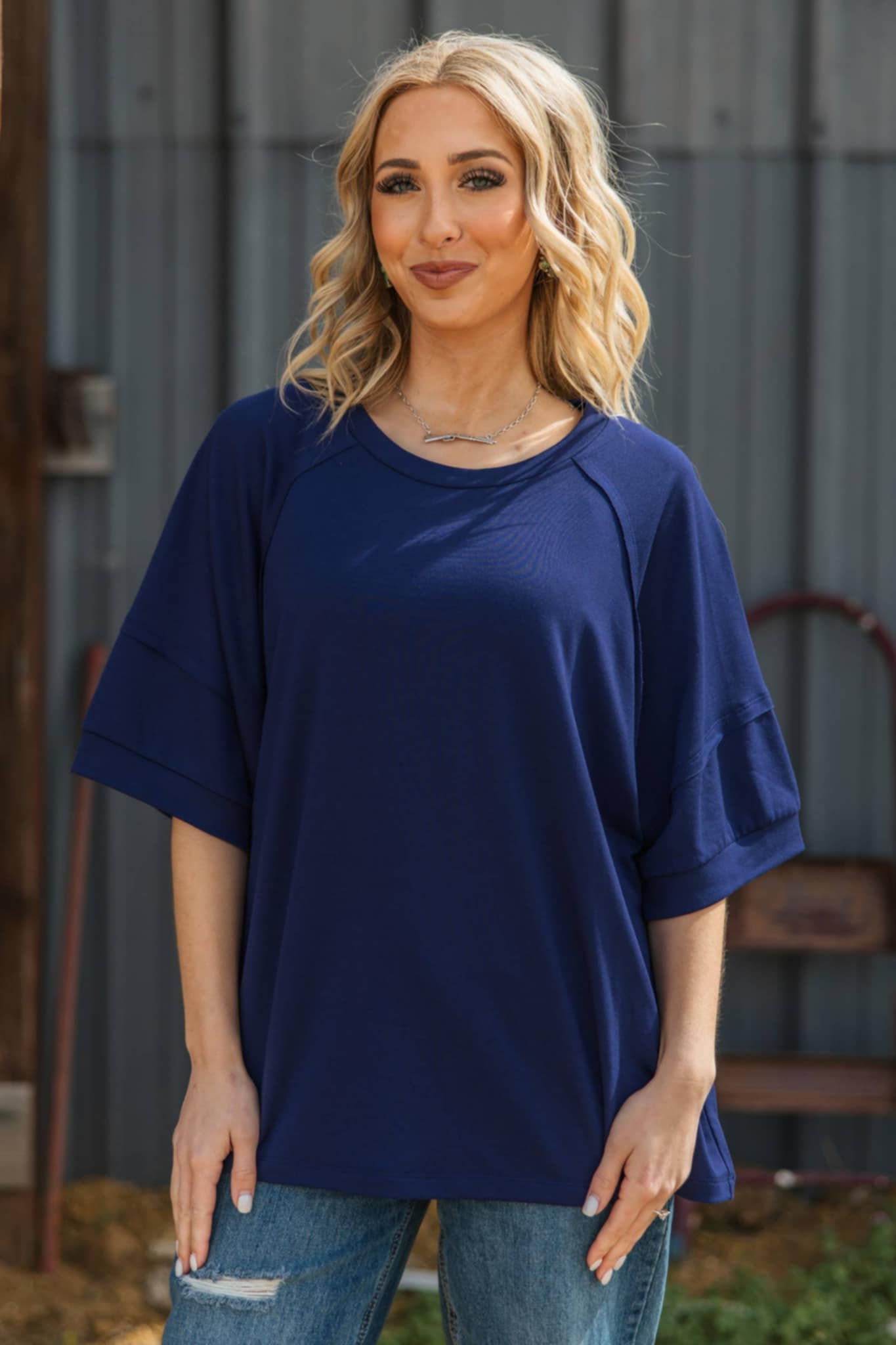 Oversized Relaxed Fit Terry Top