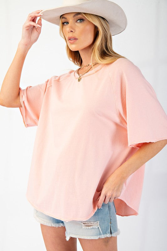 Mineral Washed Cotton Jersey Top