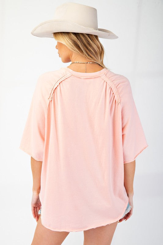 Mineral Washed Cotton Jersey Top