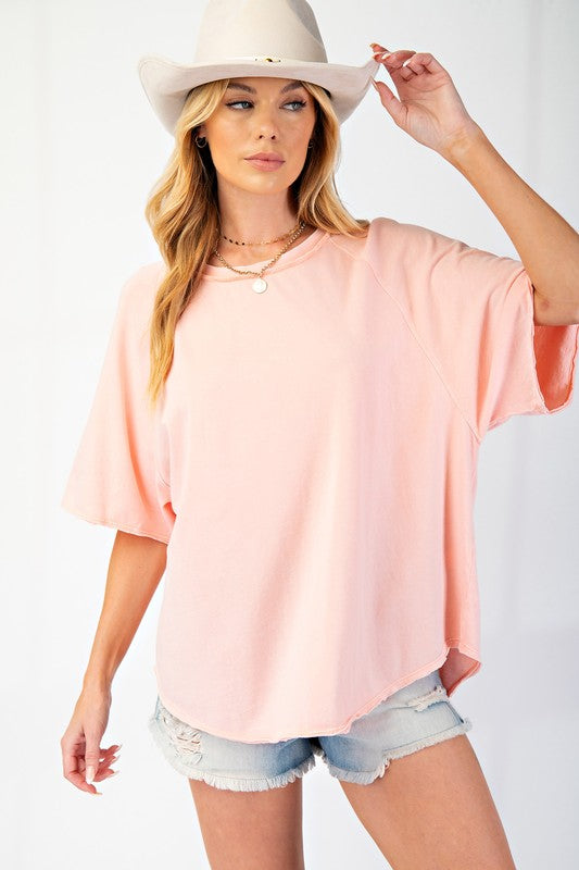 Mineral Washed Cotton Jersey Top