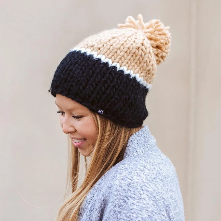 Cozy Color-Block Beanie