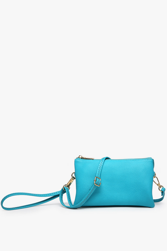 Riley 3 Compartment Crossbody/Wristlet - Ocean