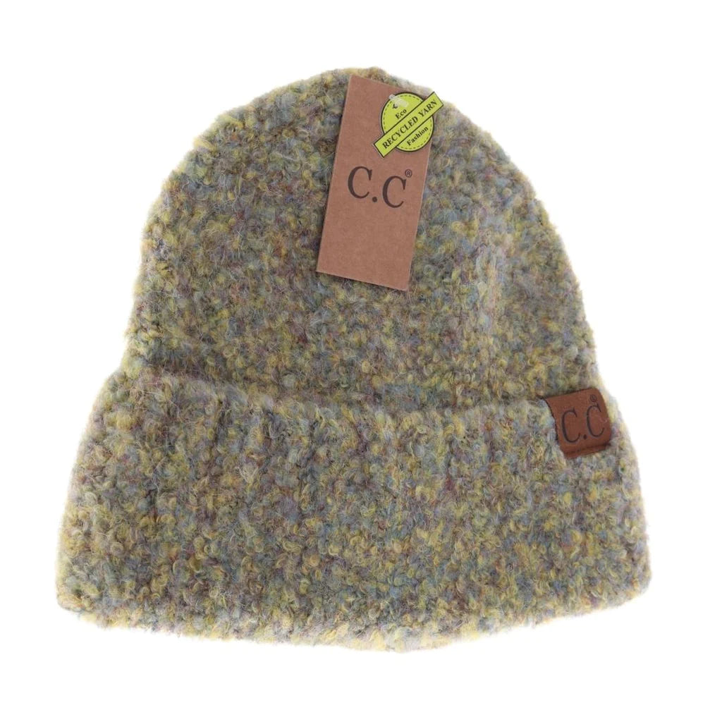 C.C. Mixed Tone Boucle Cuff Beanie