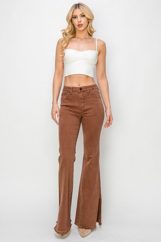 Risen Expresso High Rise Slit Flare Jeans