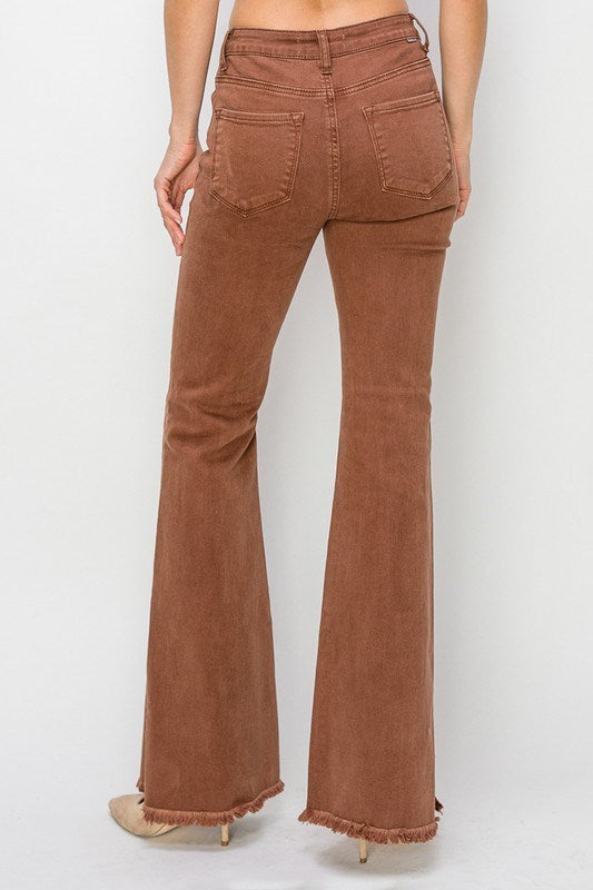 Risen Expresso High Rise Slit Flare Jeans