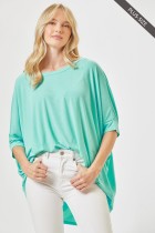 Plus Size Neon Blue Tunic Top