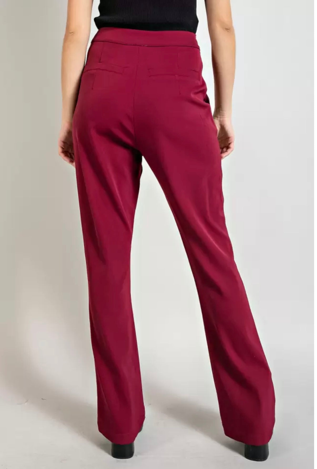 Burgundy Flared Pants