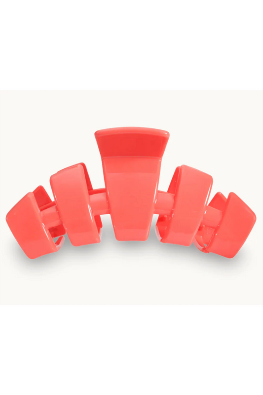 Tiny Classic Hair Clip - Coral