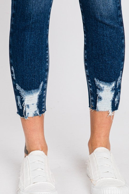 Petra153 High Rise Ankle Skinny w/ Destroyed Hme
